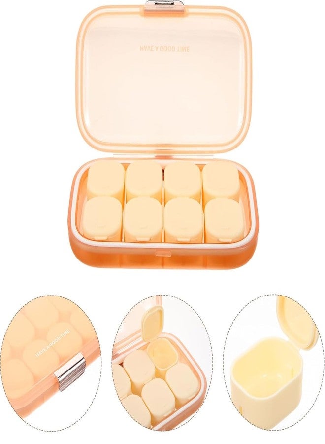 Evona Pill Box With Lid, Travel Pill Box, Pocket Pill Box, Daily Pill Organizer, Medicine Case Portable Medicine Box, 8 Compartments Small Portable Weekly Pill Dispenser Case For Everyday - Image 5